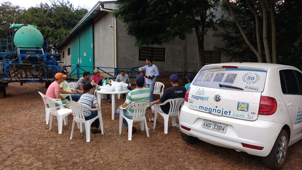 Treinamentos parceira MAGNOJET, acontecendo entre 04 e 15 de abril com equipe técnica e produtores.