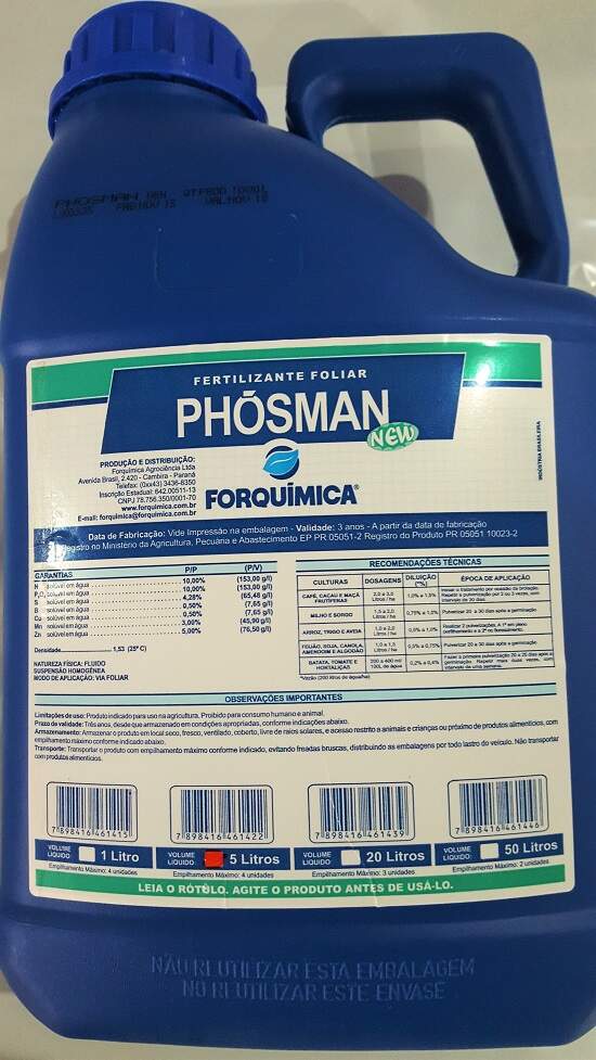 Fertilizando Foliar PHÓSMAN NEW